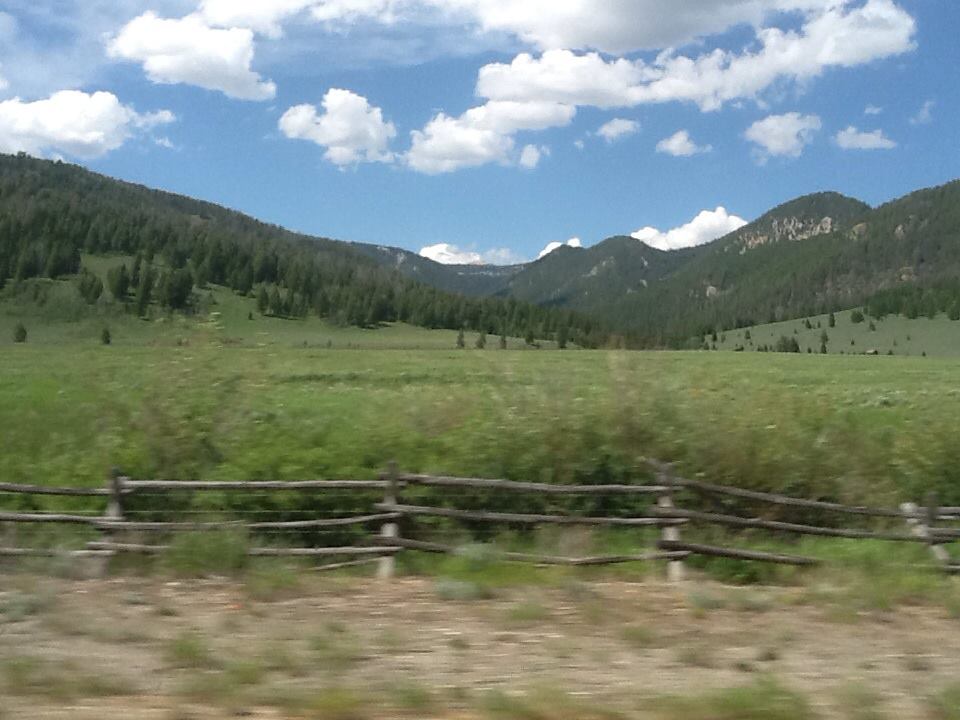 Probably one of the most gorgeous picture of faith the whole trip... Mountains of Montana, just outside of Yellowstone National Park. 