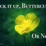 Suck it Up, Buttercup… Or not